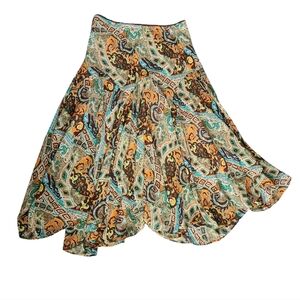 Vintage floral midi skirt